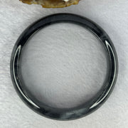 Type A Wuji Greyish Black Jadeite Bangle 72.38g Internal Diameter 60.4mm 16.2 by 8.4mm (Close to Perfect) - Huangs Jadeite and Jewelry Pte Ltd