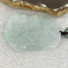Type A Semi Icy Jelly Sky Blue Jadeite Shan Shui Pendant 34.45g 54.5 by 46.5 by 5.7mm - Huangs Jadeite and Jewelry Pte Ltd