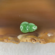 Type A Old Mine Full Green Jadeite Hulu Charm Stone For Setting 0.31g 9.6 by 6.5 by 2.8mm - Huangs Jadeite and Jewelry Pte Ltd