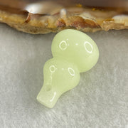 Natural Light Green Chalcedony Mini Hulu Display 4.42g 22.9 by 14.1mm - Huangs Jadeite and Jewelry Pte Ltd