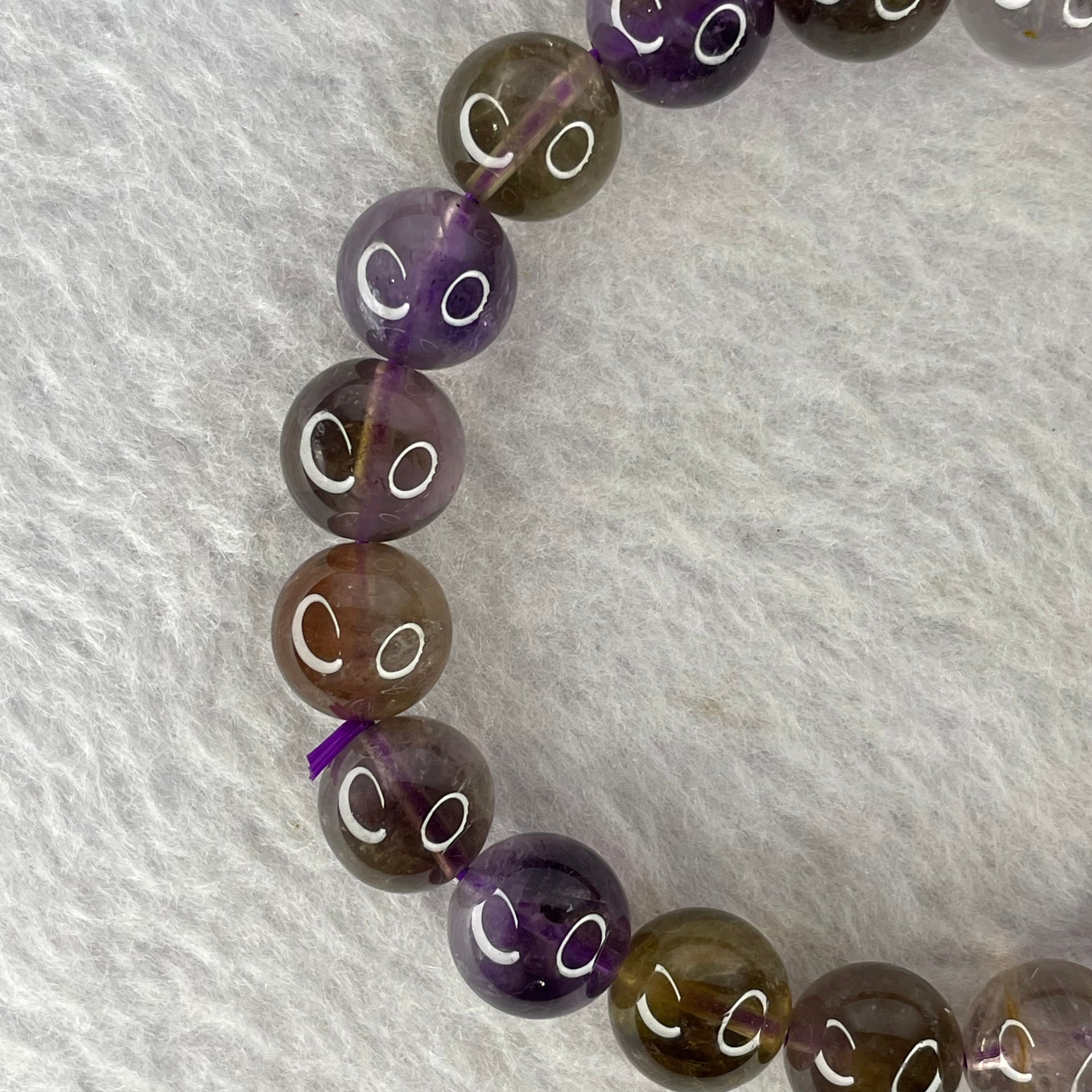 Natural Auralite Crystal Bracelet 极光手链 25.33g 9.8 mm 20 Beads - Huangs Jadeite and Jewelry Pte Ltd