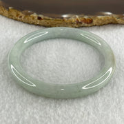 Type A Natural Light Green Light Lavender Jadeite Bangle 27.41g Inner Diameter 52.2mm 7.8 by 7.2mm (Close to Perfect) - Huangs Jadeite and Jewelry Pte Ltd