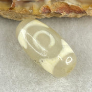 Natural Powerful Tibetan Old Oily Agate 3 Eyes Dzi Bead Heavenly Master (Tian Zhu) 三眼天诛 3.14g 20.2 by 10.3mm - Huangs Jadeite and Jewelry Pte Ltd