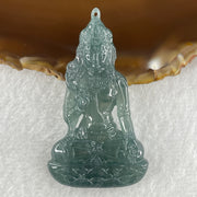 Natural Type A Semi Icy Blueish Green Jadeite Tara Guanyin Pendant 16.9g 56.7 by 32.4 by 6.5mm - Huangs Jadeite and Jewelry Pte Ltd