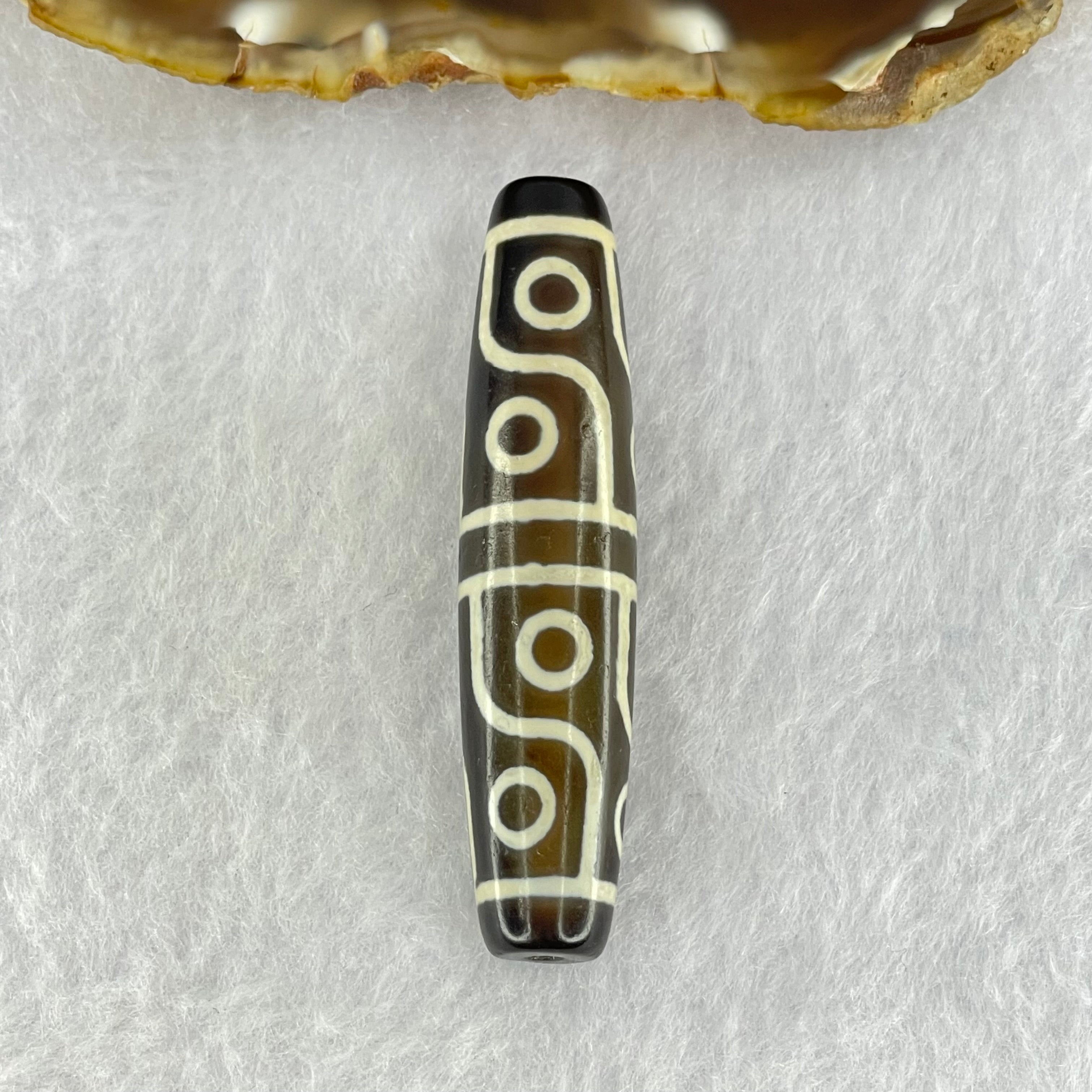 天然强力西藏老油性玛瑙十二眼天珠天师（天珠）十二眼天珠15.62