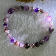 Natural Super 7 Beads Bracelet 15.70g 16cm 7.9mm 25 Beads - Huangs Jadeite and Jewelry Pte Ltd