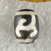 Natural Powerful Tibetan Old Oily Agate Green Tara Dzi Bead Heavenly Master (Tian Zhu) 绿度母天珠 2.13g 13.3 by 10.0mm - Huangs Jadeite and Jewelry Pte Ltd