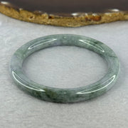 Type A Deep Lavender and Green Piao Hua Jadeite Bangle 34.03g Internal Diameter 55.8mm 8.0 by 8.0mm (Internal Line) - Huangs Jadeite and Jewelry Pte Ltd