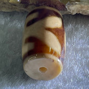 Natural Powerful Tibetan Old Oily Agate Patina Guiren Tairen Human Dzi Bead Totem Amulet Heavenly Master (Tian Zhu) 贵人天诛 4.86g 19.6 by 11.7mm - Huangs Jadeite and Jewelry Pte Ltd