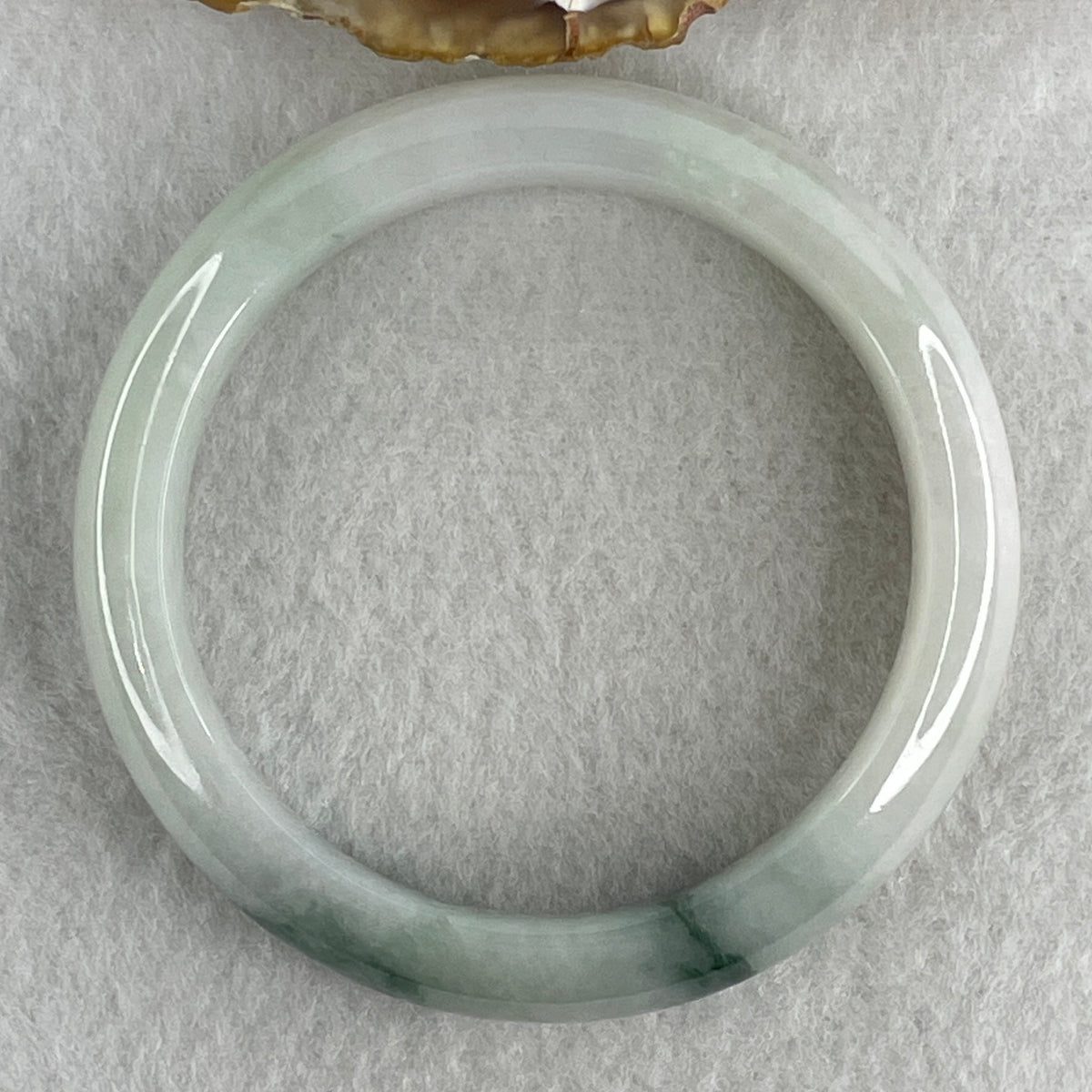 Certified Natural Type A Light Green & "Spicy Green" Spot Jadeite Bangle | (53.15g | 54.0mm Inner Diameter | 13.2mm x 8.2mm | Very Very Slight Internal Line | Synergy, Steady Wealth "Zheng Cai" Anchor & Feng Shui Prosperity Catalyst) - Huangs Jadeite and Jewelry Pte Ltd