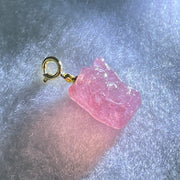 Natural Strawberry Quartz Fortune Cat Charm 3.19g 16.9 by 12.6 by 9.1mm - Huangs Jadeite and Jewelry Pte Ltd