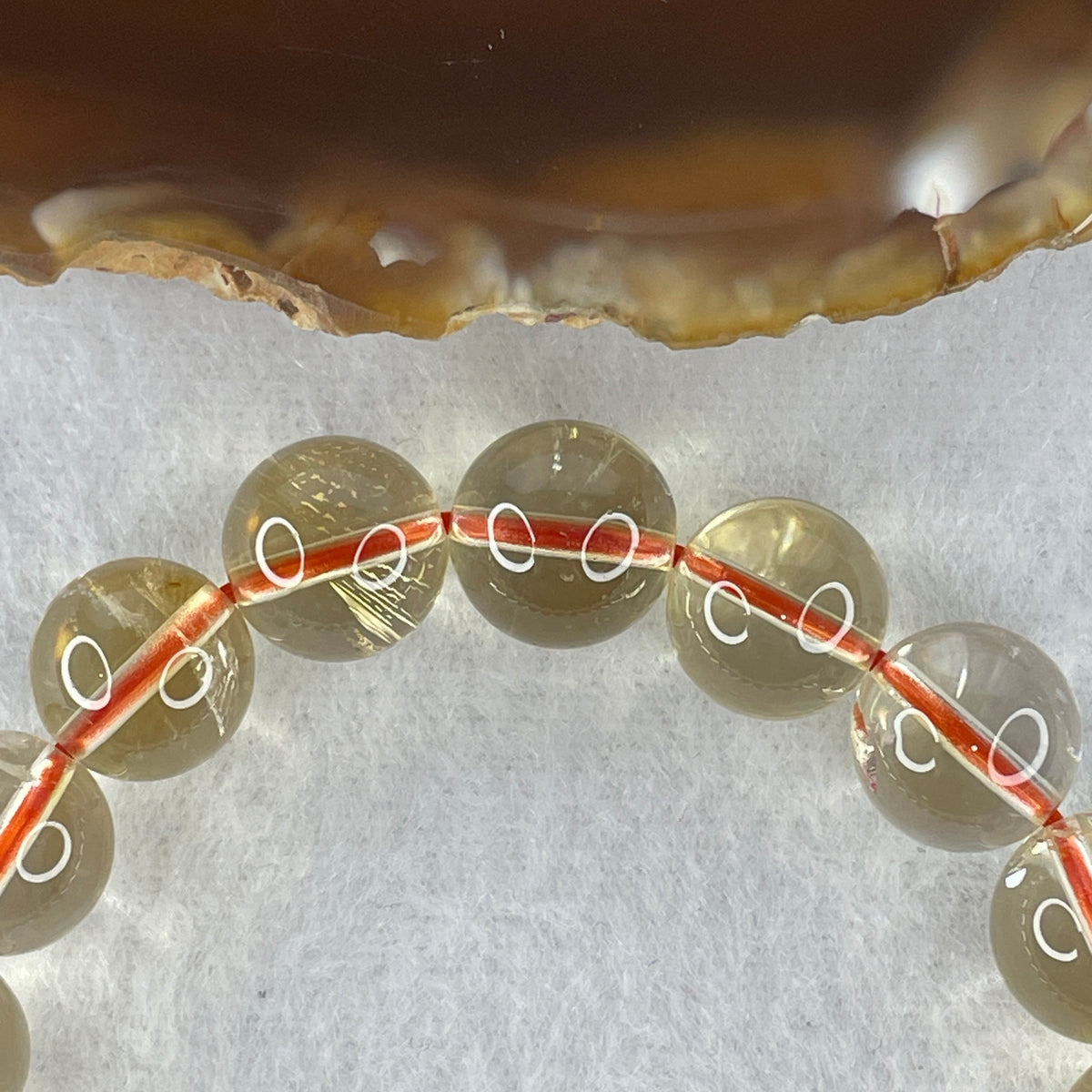 Certified Above Average Grade Natural Yellow Citrine Crystal Beads Bracelet | 11.2mm Golden Merchant's (34.18g | 16cm Wrist Sizing | 18 Beads)