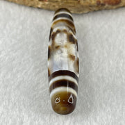 Natural Powerful Tibetan Old Oily Agate Zha Ji La Mu Female Cai Shen and 6 Eyes Dzi Bead Heavenly Master (Tian Zhu) 扎基拉姆女财神六眼天珠 13.32g 58.0 by 13.1mm - Huangs Jadeite and Jewelry Pte Ltd