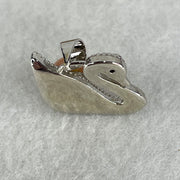 Natural Sunstone Bead with Crystals in S925 Sliver Swan Charm 3.27g 7.7mm - Huangs Jadeite and Jewelry Pte Ltd