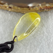 Natural Golden Rutilated Quartz Tear Drop Necklace 11.11g 33.8 by 17.2 by 9.0mm - Huangs Jadeite and Jewelry Pte Ltd