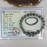 Very Good Grade Natural Green Phantom Quartz Beads Bracelet 23.14g 17cm 9.3mm 22 Beads - Huangs Jadeite and Jewelry Pte Ltd