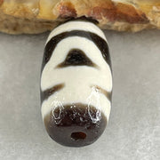 Natural Powerful Tibetan Old Oily Agate Double Bodhi Tree Bead Heavenly Master (Tian Zhu) 3.09g 1.92 by 10.0mm - Huangs Jadeite and Jewelry Pte Ltd
