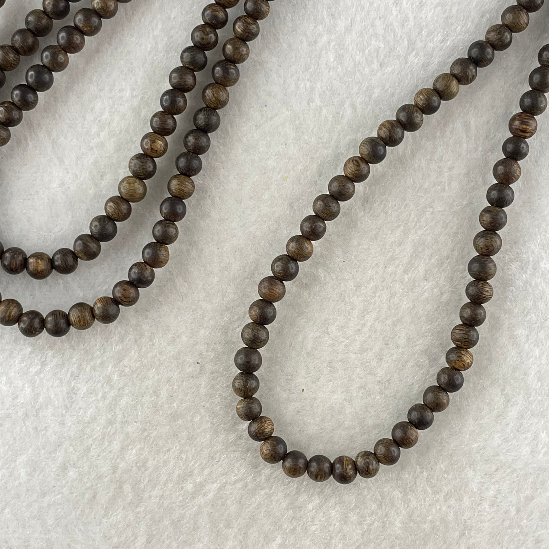 Natural Agarwood Beads Necklace 天然印尼达拉干项链 10.92g 84cm 4.6mm 216 Beads - Huangs Jadeite and Jewelry Pte Ltd