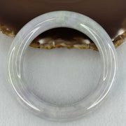 Type A Light Lavender with Light Green Parches Jadeite Bangle Internal Diameter 54.5mm 81.60g 13.0 by 11.8mm (Very Slight Internal Lines) - Huangs Jadeite and Jewelry Pte Ltd