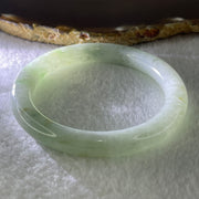 Type A Natural Light Green Jadeite Bangle 45.91g Inner Diameter 55.8mm 9.4 by 9.2mm (Very Very Slight Internal Lines) - Huangs Jadeite and Jewelry Pte Ltd