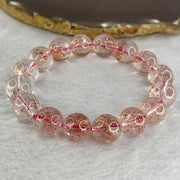 Natural Strawberry Quartz Bracelet 52.46g by 13.4mm by 16 Beads - Huangs Jadeite and Jewelry Pte Ltd