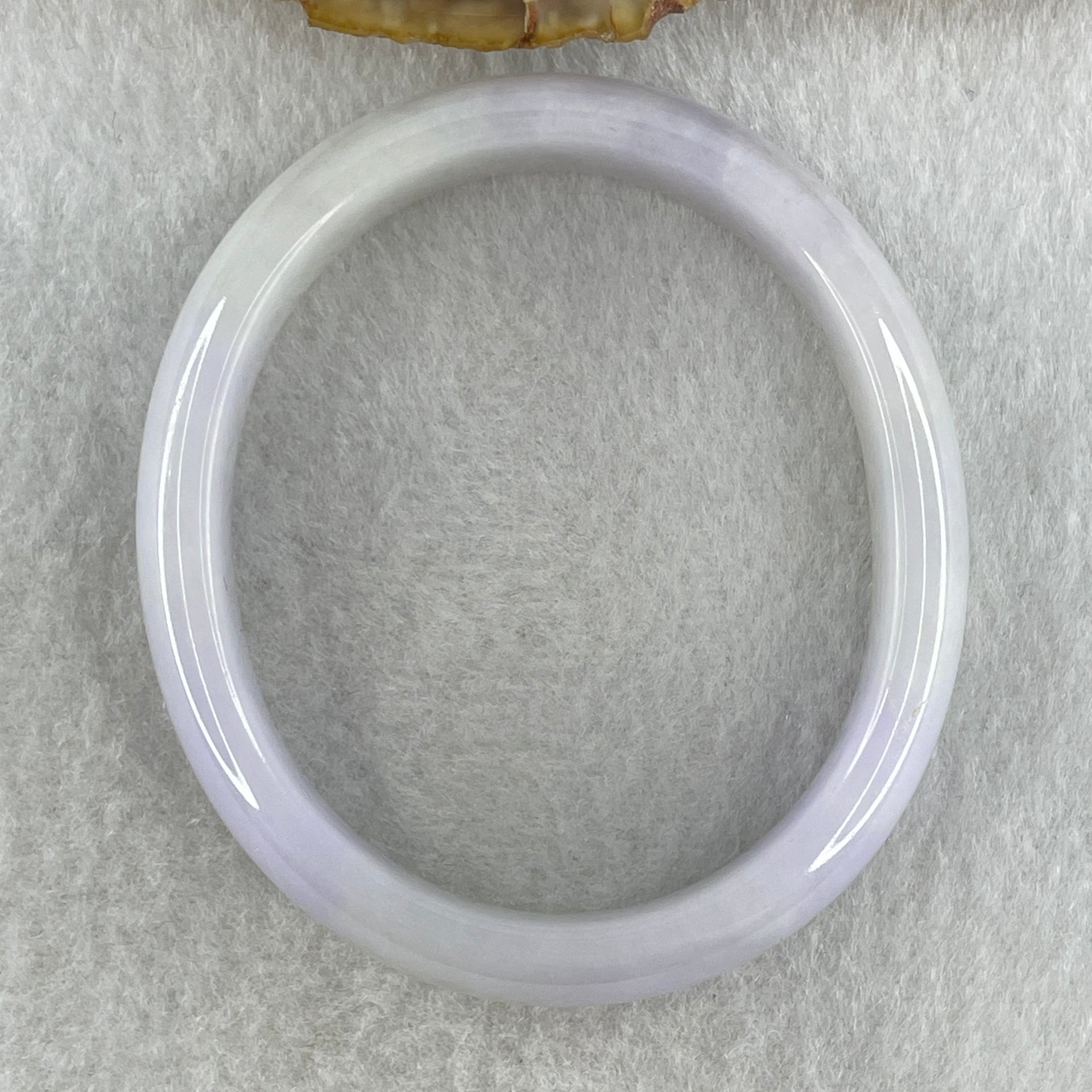 Type A Natural Light Lavender Light Green Jadeite Oval Bangle 34.75g Inner Diameter 52.9mm 11.9 by 6.3mm (Internal Lines) - Huangs Jadeite and Jewelry Pte Ltd