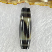 Natural Powerful Tibetan Old Oily Agate Tiger Tooth Daluo Dzi Bead Heavenly Master (Tian Zhu) 8.00g 38.5 by 11.8mm - Huangs Jadeite and Jewelry Pte Ltd