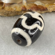 Natural Powerful Tibetan Old Oily Agate Double Bodhi Tree Dzi Bead Heavenly Master (Tian Zhu) 菩提树天珠 4.57g 17.8 by 12.8mm - Huangs Jadeite and Jewelry Pte Ltd