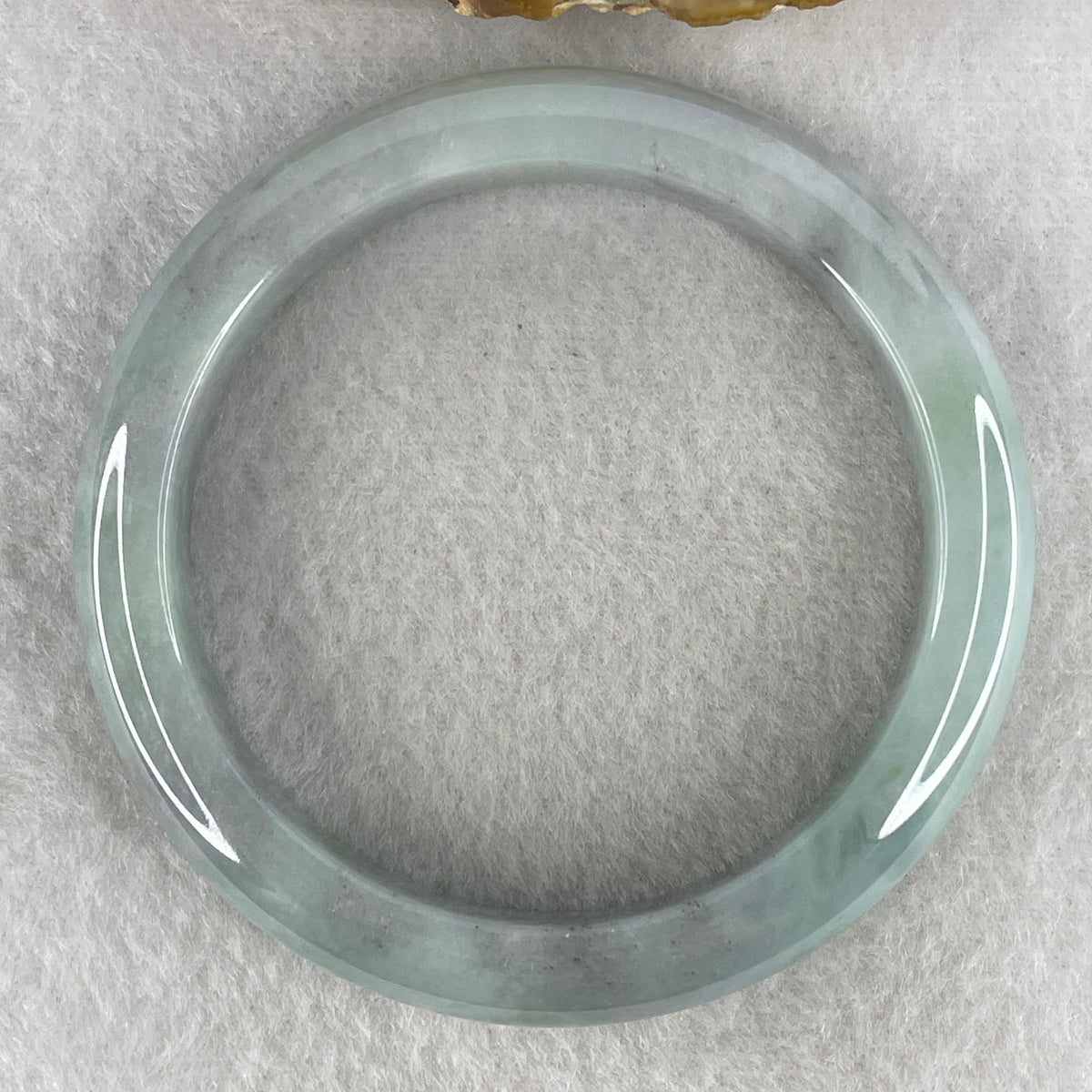 Certified Natural Type A Light Green & Wuji Grey Piao Hua Jadeite Bangle | 58.7mm Inner Diameter (58.04g 11.9x8.4mm | Close to Perfect Grade | Yin-Yang Balance & Grounding Shield) - Huangs Jadeite and Jewelry Pte Ltd