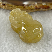 Natural Golden Rutilated Quartz Pixiu Charm 13.79g 33.3 by 17.9 by 14.6mm - Huangs Jadeite and Jewelry Pte Ltd