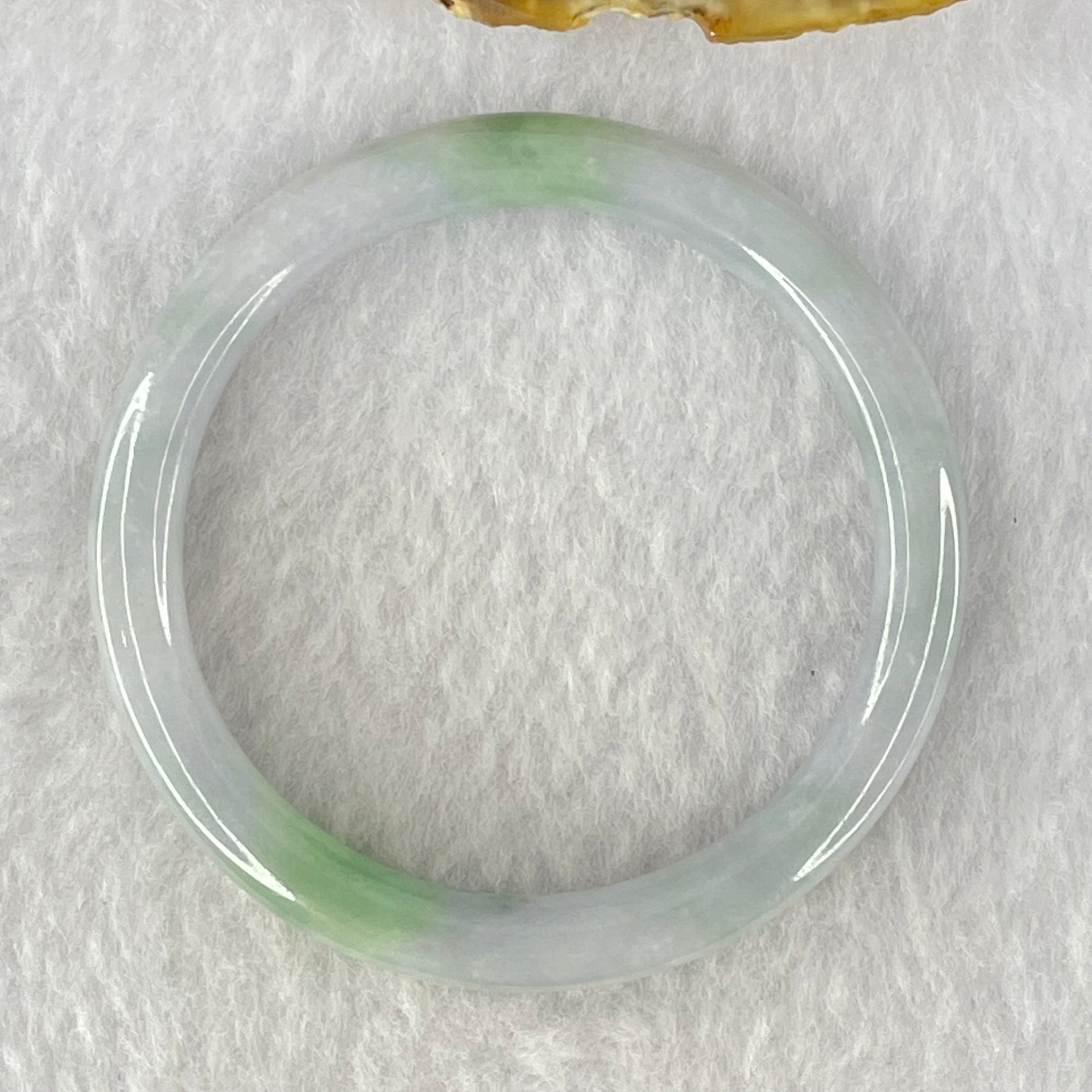 Type A Lavender and Green Jadeite Bangle Internal Diameter 43.7mm 14.65g 6.0 by 6.0mm (Very Very Fine Internal Line) - Huangs Jadeite and Jewelry Pte Ltd