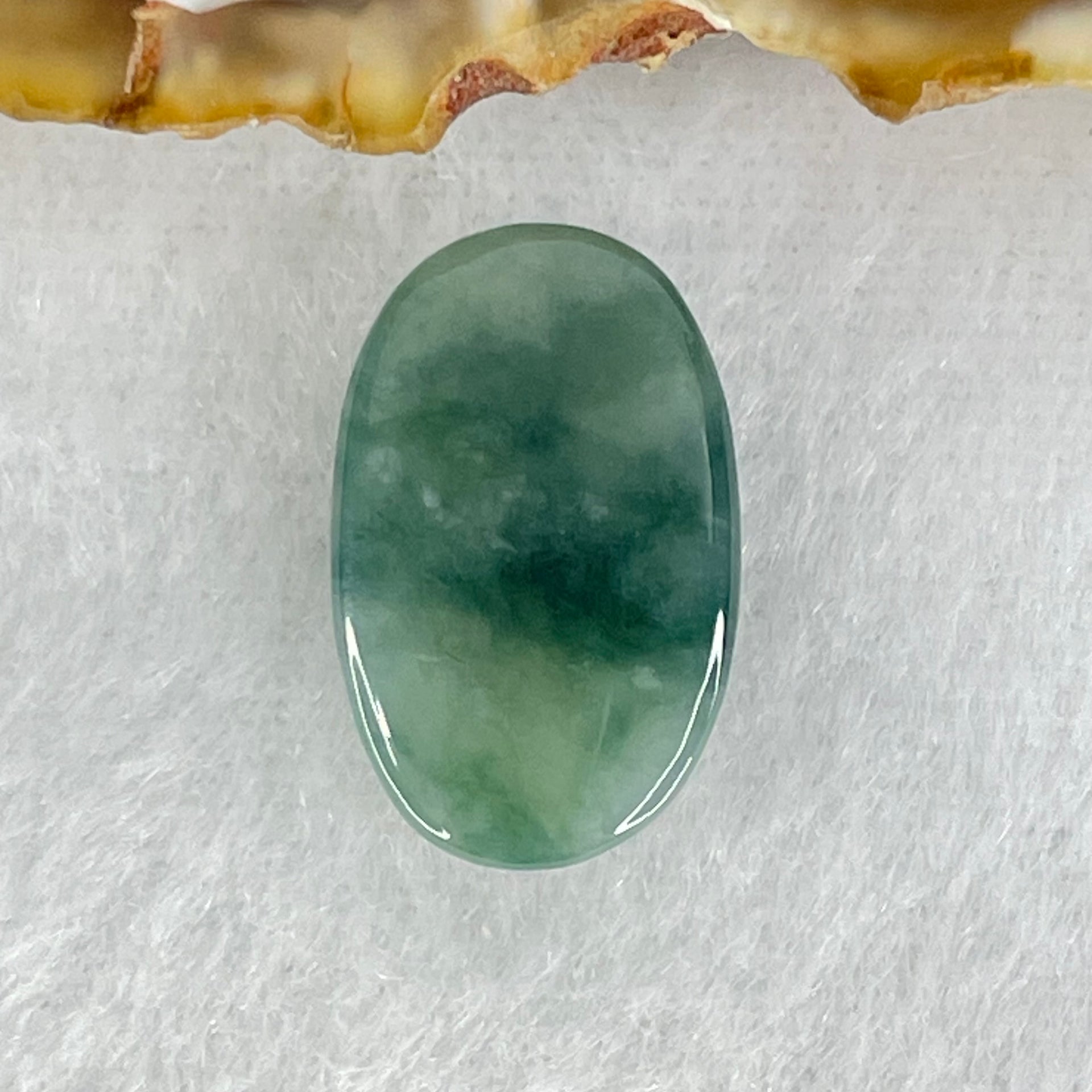 Type A Wuji Grey with Green Cabouchon Jadeite Stone For Setting 3.01g 18.4 by 12.0 by 6.8mm - Huangs Jadeite and Jewelry Pte Ltd