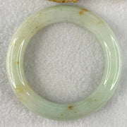 Type A Light Apple Green with Brownish Red Patches Jadeite Bangle 69.71g Internal Diameter 52.8mm 12.4 by 11.0mm (Close to Perfect) - Huangs Jadeite and Jewelry Pte Ltd