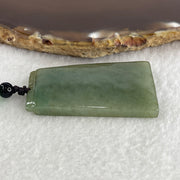 Natural Type A Green with Yellowish Jadeite Wu Shi Pai Pendant 20.75g 45.6 by 25.5 by 5.9mm - Huangs Jadeite and Jewelry Pte Ltd