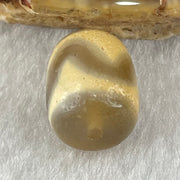 Natural Powerful Tibetan Old Oily Agate Tiger Tooth Daluo Dzi Bead Heavenly Master (Tian Zhu) 虎呀天诛 2.59g 13.4 by 11.0mm - Huangs Jadeite and Jewelry Pte Ltd