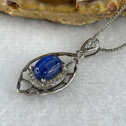 Natural Blue Kyanite Bead Necklace 3.70g 44cm 8.0 by 6.0 by 4.0mm - Huangs Jadeite and Jewelry Pte Ltd