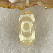 Natural Powerful Tibetan Old Oily Agate 3 Eyes Dzi Bead Heavenly Master (Tian Zhu) 三眼天诛 2.96g 20.2 by 10.0mm - Huangs Jadeite and Jewelry Pte Ltd