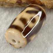 Natural Powerful Tibetan Old Oily Agate Patina Guiren Tairen Human Dzi Bead Totem Amulet Heavenly Master (Tian Zhu) 贵人天诛 4.67g 19.9 by 11.7mm - Huangs Jadeite and Jewelry Pte Ltd