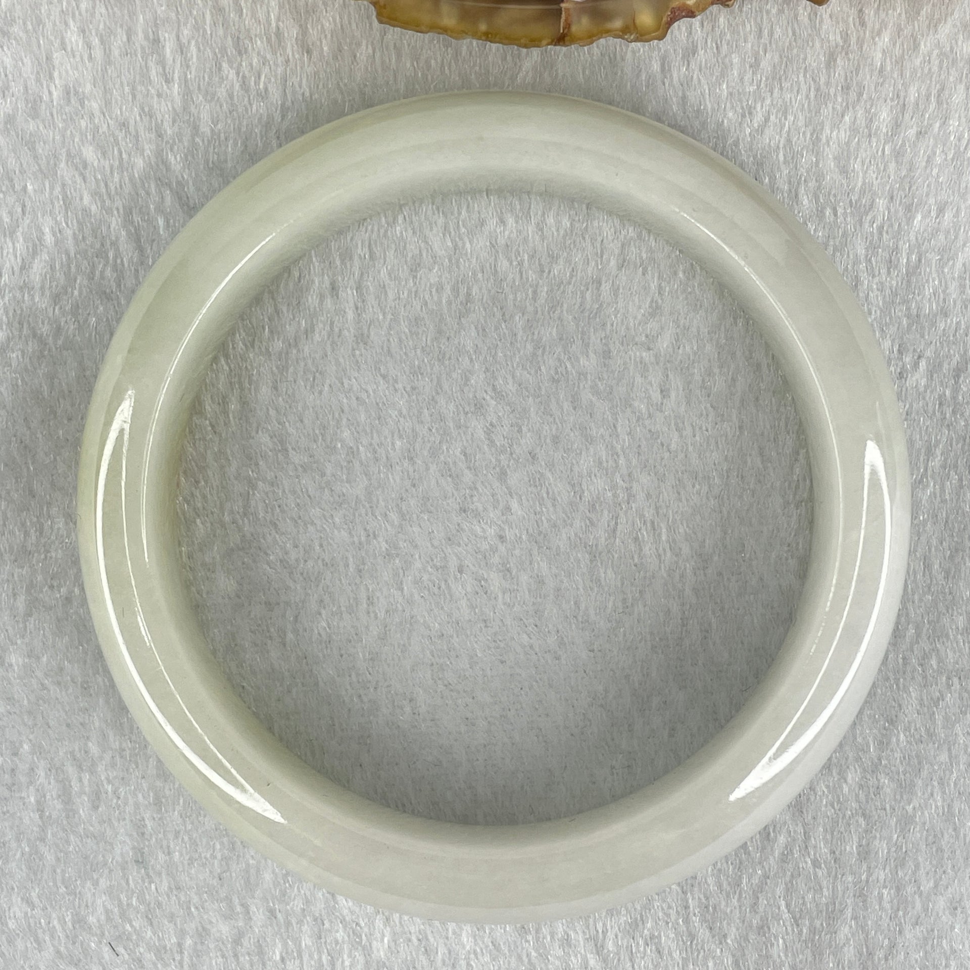 Type A Faint Green with Faint Lavender and Yellow Spot Jadeite Bangle 53.71g Internal Diameter 54.0mm 13.9 by 7.7mm (Very Slight Internal Lines) - Huangs Jadeite and Jewelry Pte Ltd