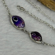 Above Average Natural Super 7 in S925 Sliver Bracelet 3.49g 11.0 by 8.2 by 5.2mm - Huangs Jadeite and Jewelry Pte Ltd