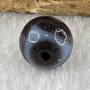 Natural Powerful Tibetan Old Oily Agate Tiger Tooth Daluo Dzi Bead Heavenly Master (Tian Zhu) 虎呀天诛 1.45g 9.8 by 10.3mm - Huangs Jadeite and Jewelry Pte Ltd