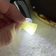 Type A Greenish Yellow Jadeite Wu Shi Pai Pendant 2.49g 18.7 by 15.6 by 3.2mm - Huangs Jadeite and Jewelry Pte Ltd