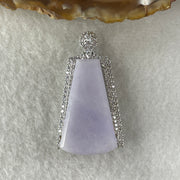 Natural Type A Lavender Jadeite Wushipai Pendant in S925 Silver | (11.34g | 31.0 x 17.5 x 4.2mm | Unobstructed Peace & Regal Protection Anchor, Feng Shui Harmony & Noble Charm Pendant) - Huangs Jadeite and Jewelry Pte Ltd
