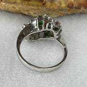 Natural Emeralds Total 0.48ct each approx 2.0 by 2.0 by 2.0mm and Natural Diamonds Total 0.11ct each about 1.5mm in Platinum PT900 Ring 4.87g US4 HK8.5 - Huangs Jadeite and Jewelry Pte Ltd