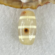 Natural Powerful Tibetan Old Oily Agate 3-Lines Dzi Bead Heavenly Master (Tian Zhu) 三行天诛 3.37g 20.1 by 10.5mm - Huangs Jadeite and Jewelry Pte Ltd