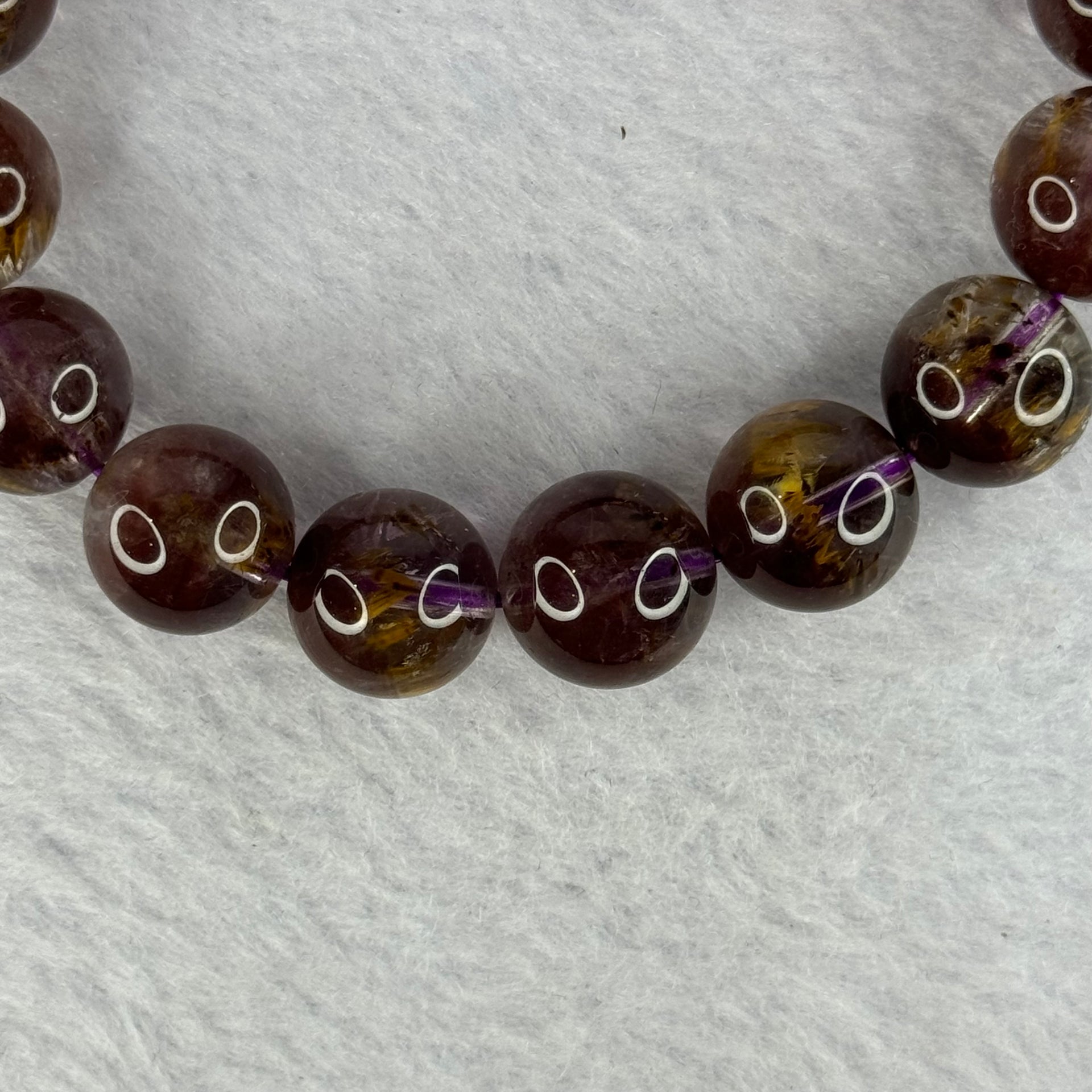 Very Good Grade Natural Auralite 23 Bracelet 天然激光23手链 42.67g 18cm 12.7mm 17 Beads - Huangs Jadeite and Jewelry Pte Ltd