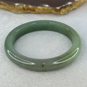 Type A Blueish Green with Black and Brownish Yellow Spots Jadeite Bangle 46.22g Internal Diameter 55.1mm 10.2 by 8.0mm (Very Slight Inter Line) - Huangs Jadeite and Jewelry Pte Ltd