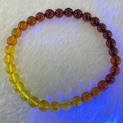Natural Mixed Color Amber Beads Bracelet 3.25g 15.5cm 5.9mm 32 Beads - Huangs Jadeite and Jewelry Pte Ltd