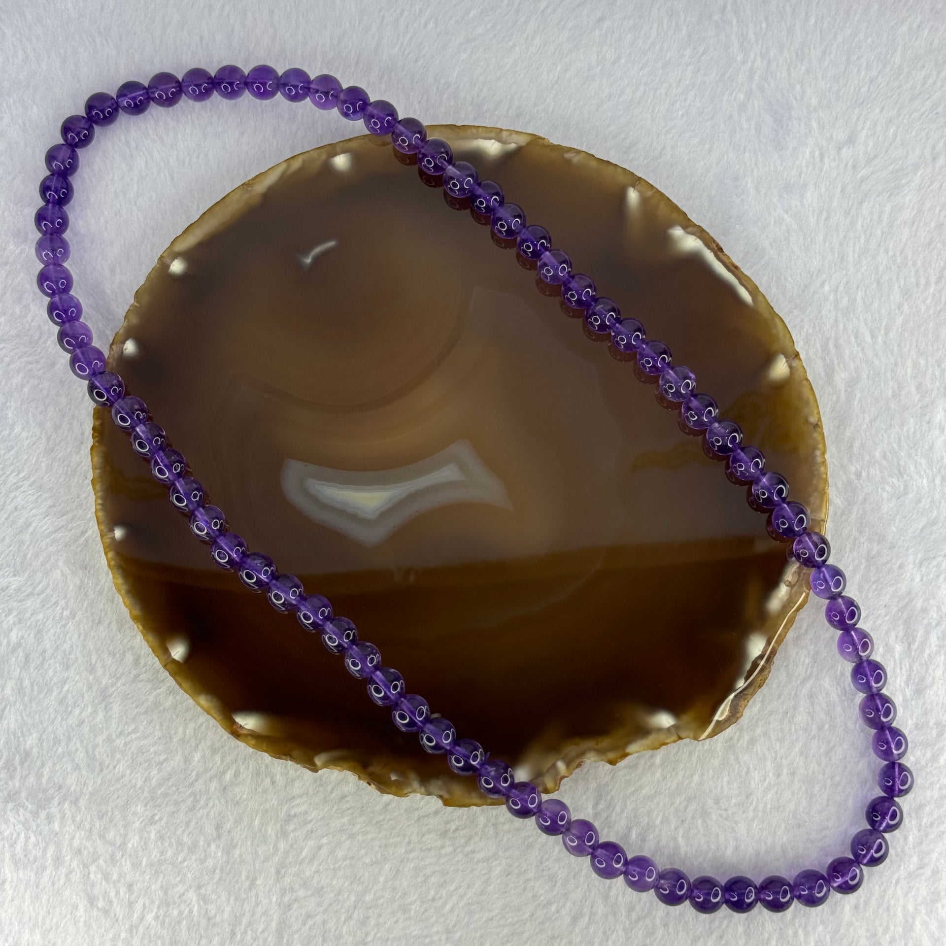 Good Grade Natural Amethyst Necklace 40.44g 52cm 7.3mm 79 Beads - Huangs Jadeite and Jewelry Pte Ltd