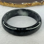 Type A Wuji Greyish Black Jadeite Bangle 70.00g Internal Diameter 60.7mm 16.1 by 8.1mm (Close to Perfect) - Huangs Jadeite and Jewelry Pte Ltd